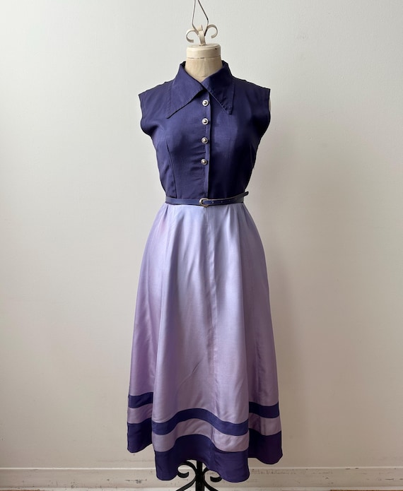 purple colour block dress Color Block Pebbled Barathea Gown With Petal Draped Skirt