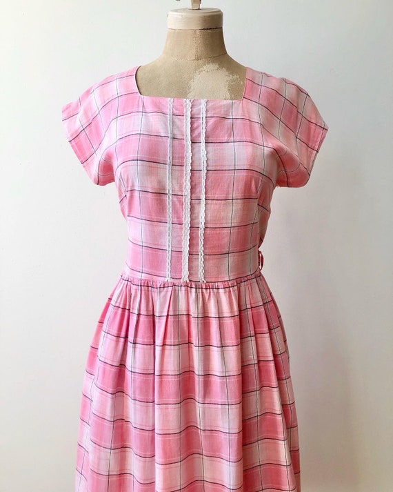 Vintage 1940s Cotton Feedsack Dress - image 2