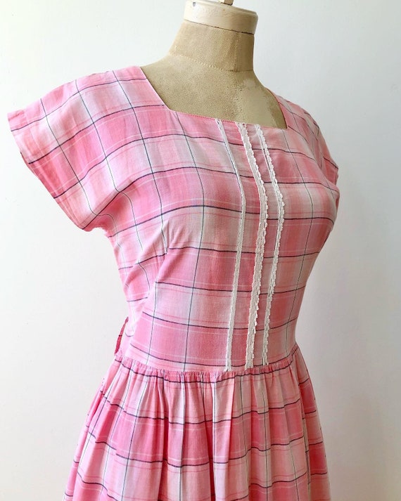 Vintage 1940s Cotton Feedsack Dress - image 6