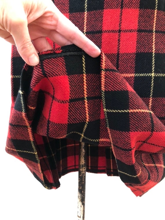 Vintage 1940s Plaid Wool Skirt - image 7