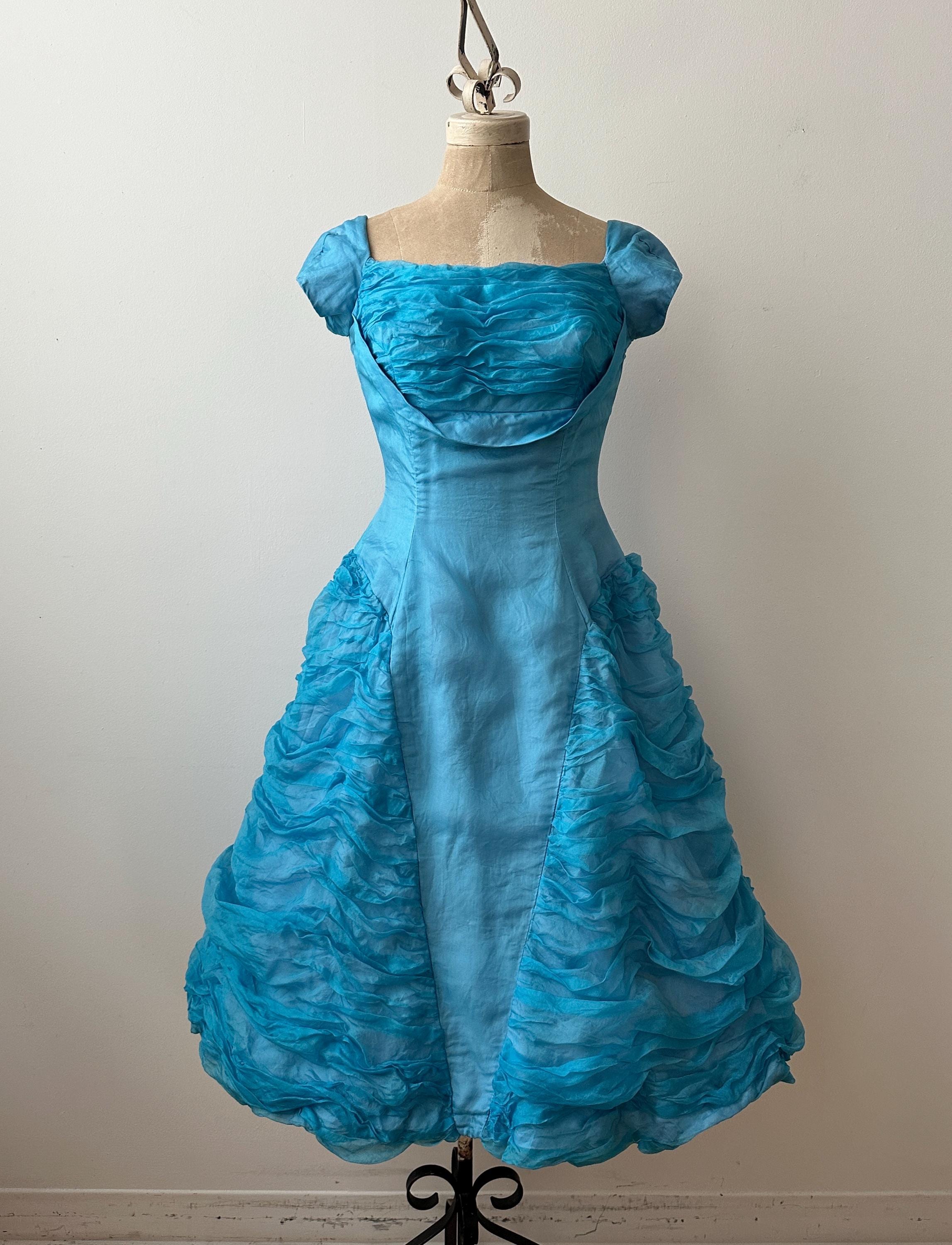 sachin and babi light blue dress Ball Elegant 1960s Dresses Tulle 60s Evening Gown David's Bridal Dresses  Emerald Green Jewel Green Davids