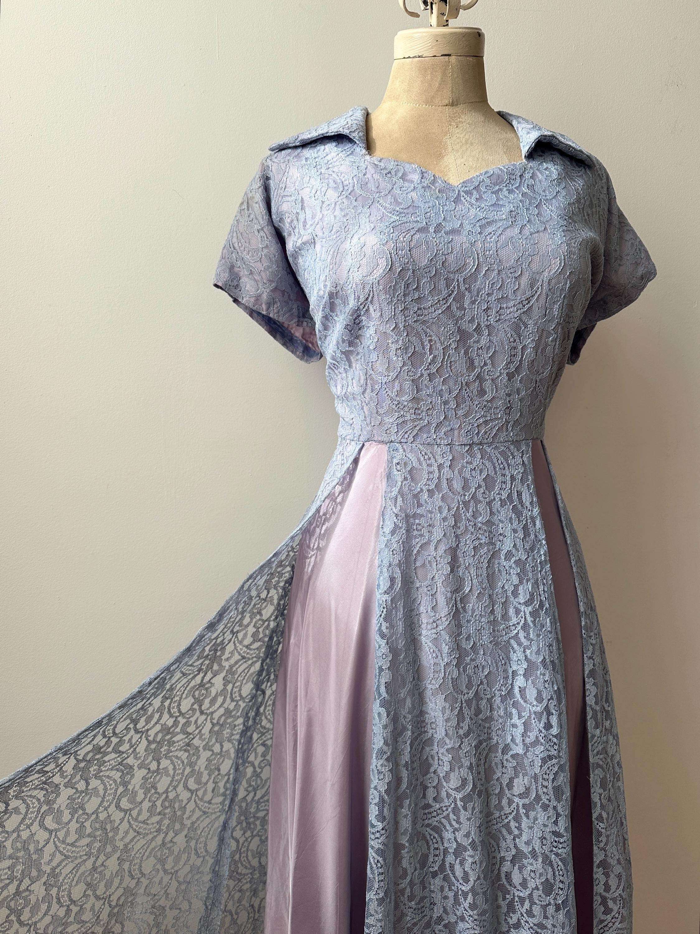 vintage purple lace dress Guzom Fall Wedding Guest Dresses for Women- Lace Short Sleeves Cocktail Prom Ballgown Vintage Dress Purple