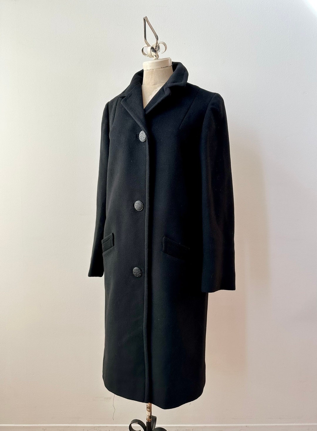 Women's Vintage Black Wool Principles Jacket L