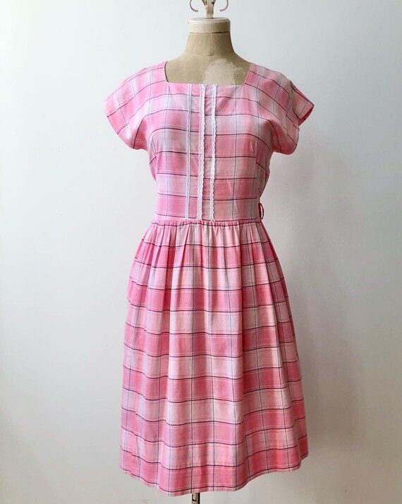 Vintage 1940s Cotton Feedsack Dress - image 9