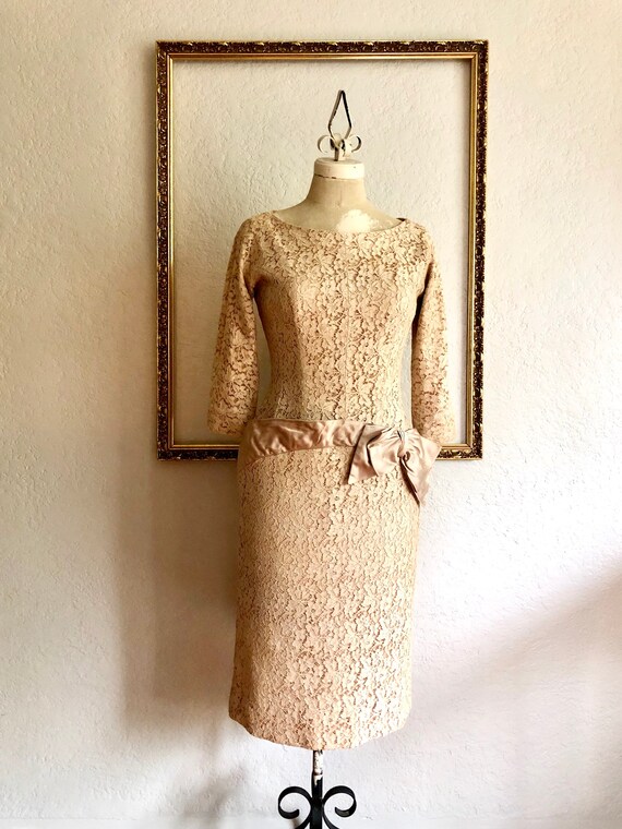 Vintage 1940’s Lace Pencil Dress