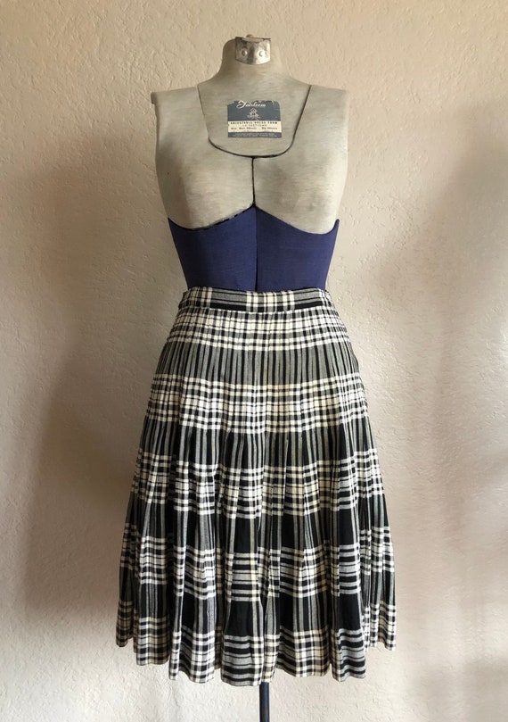 Vintage 1940s Plaid Skirt - image 1