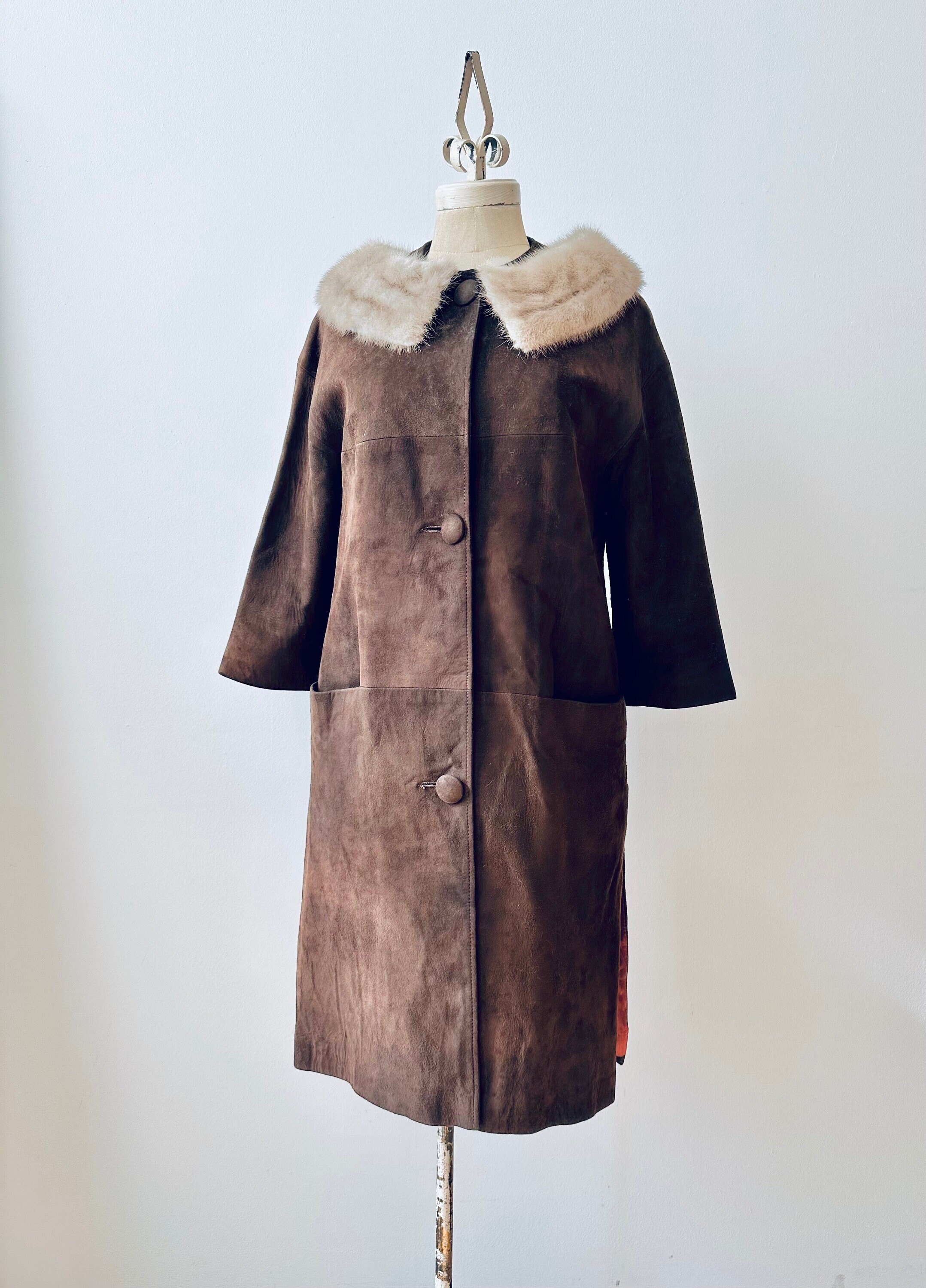 Suede Car Coat 1960s - Etsy Canada