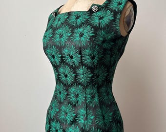 Jahrgang 1950er Jahre | 60er Jahre Brokat Kleid | Cocktailkleid