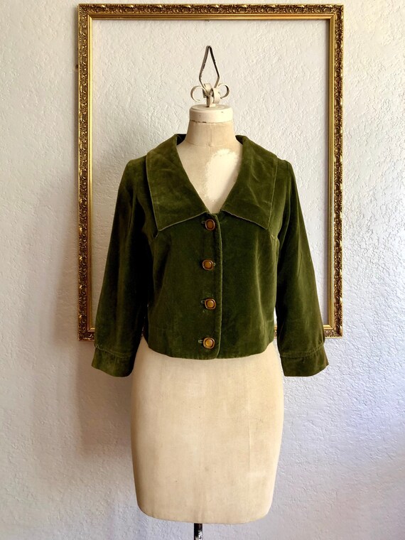 Vintage 1950’s Green Velvet Jacket