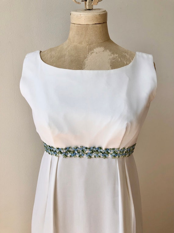 60's White Hooded Maxi Dress main image 0