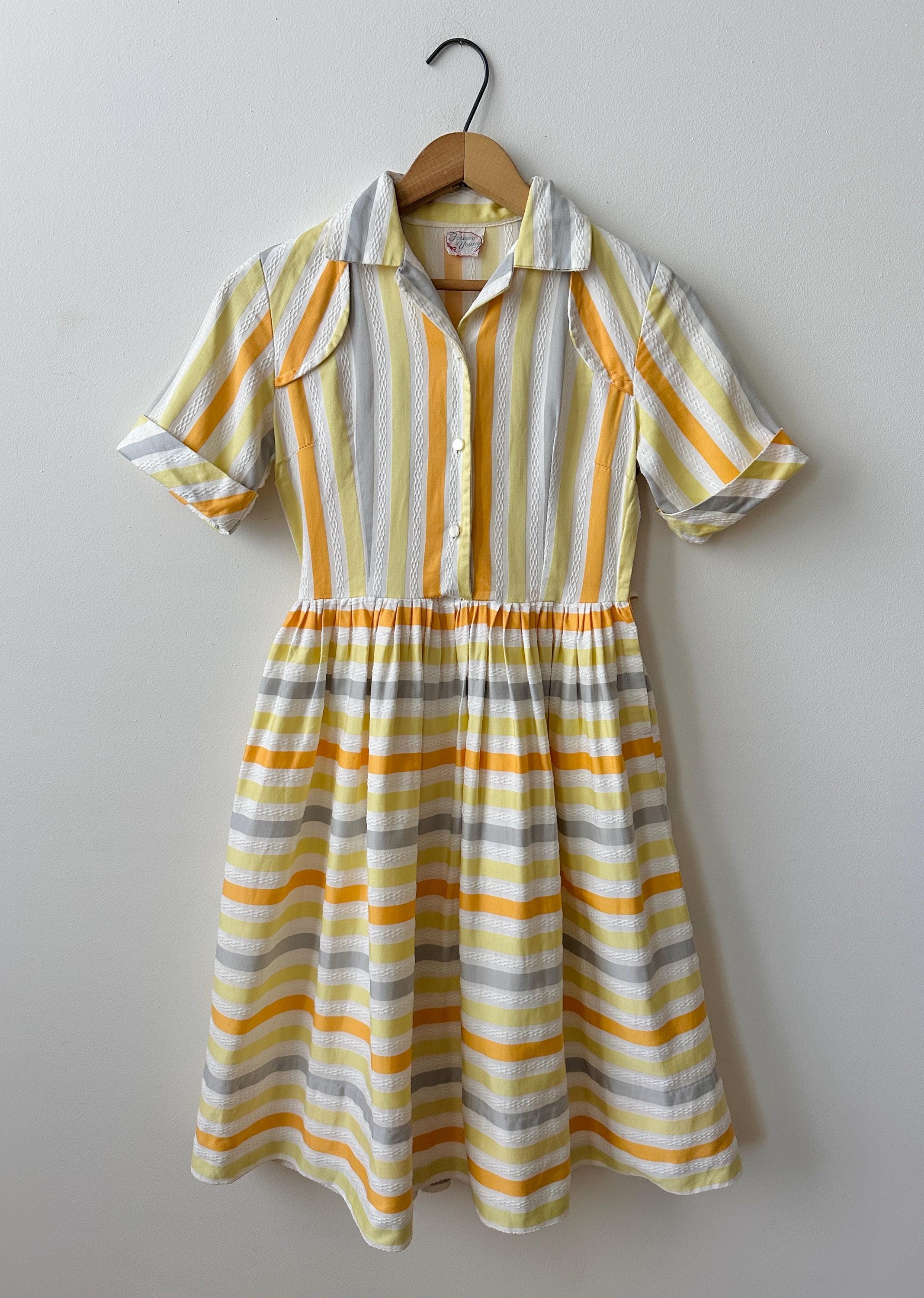 Robe Vintage Noire Puritan 'Forever Young' En Acétate, Doublure Rouge - Taille S (équivalent 4/6), Très Bon état