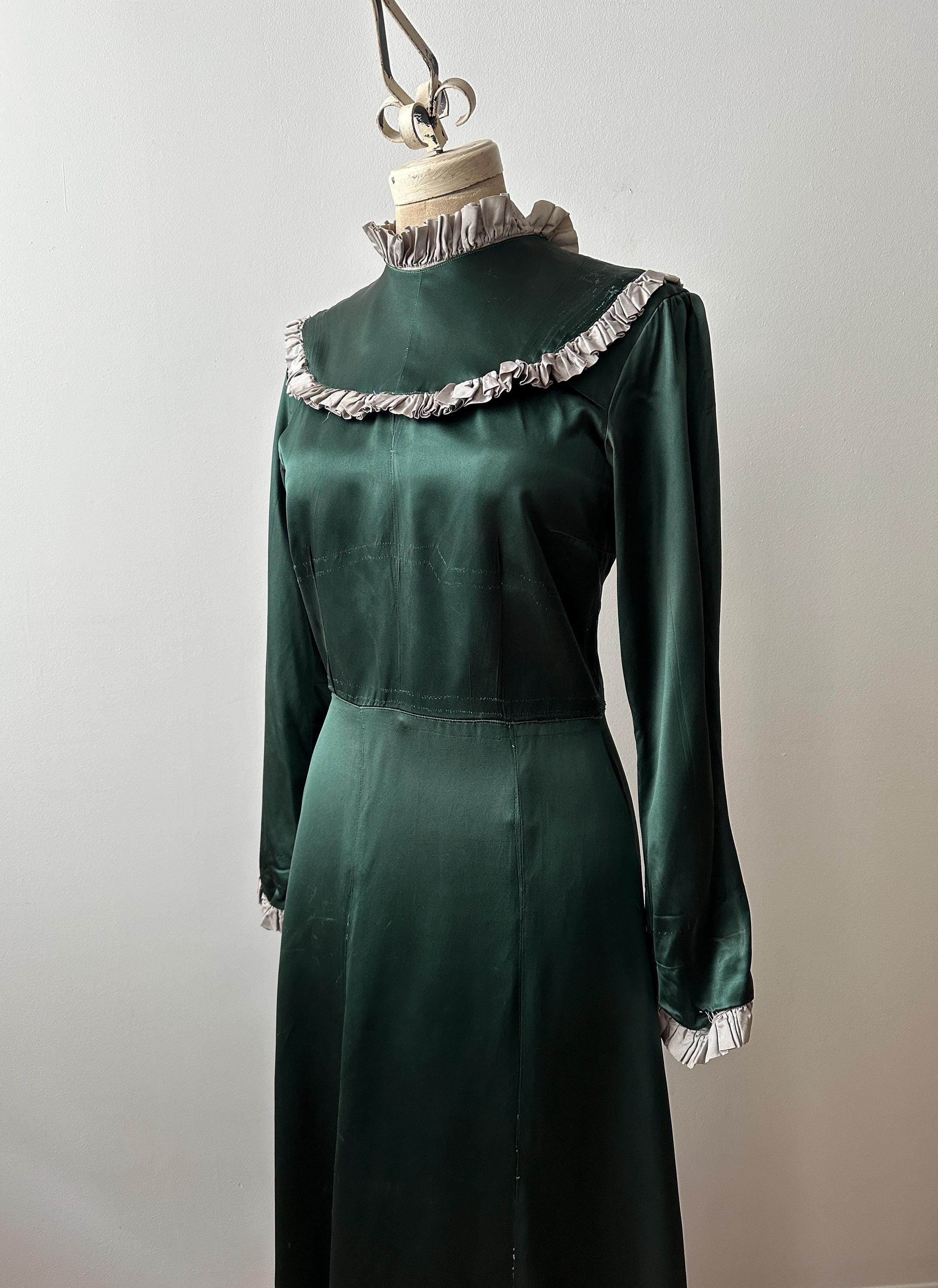 40s Green Dress - Etsy