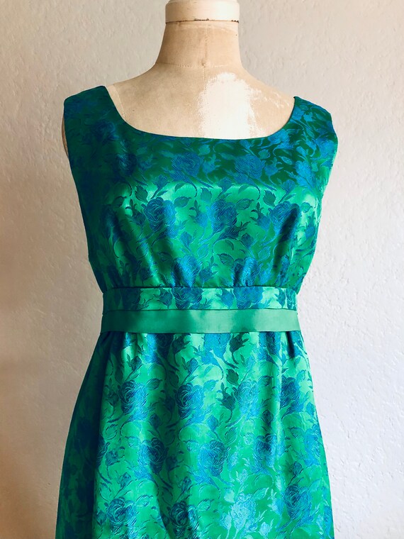 Vintage 1960s Brocade Maxi Dress