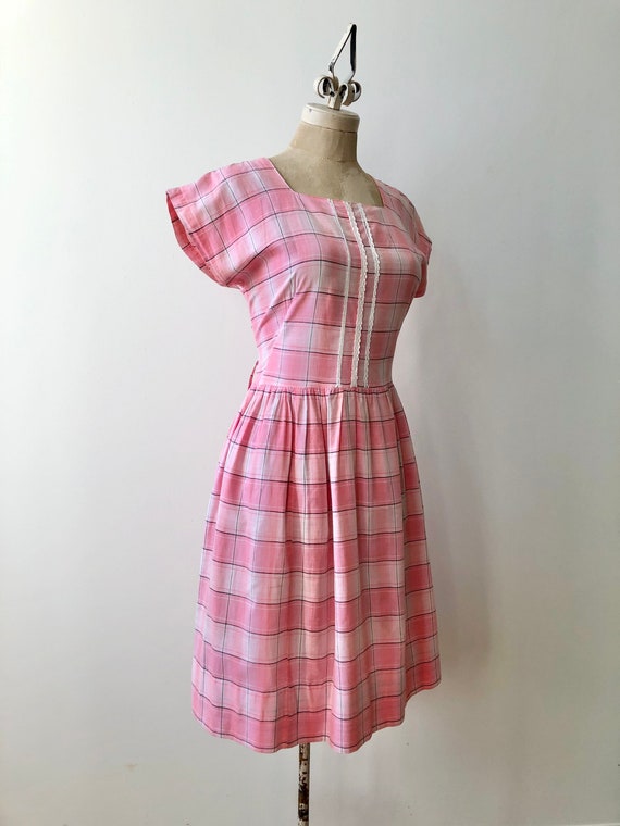 Vintage 1940s Cotton Feedsack Dress - image 8