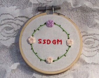 Pattern Only, SSDGM Murderino Embroidery Pattern, Stay Sexy, Don’t Get Murdered, My Favorite Murder