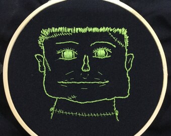 Pattern Only, Frankenstein’s Monster Embroidery Pattern, Inspired by Mary Shelley’s Book