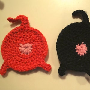 PATTERN Only of Cat Butt Coasters, Ornaments, Crochet