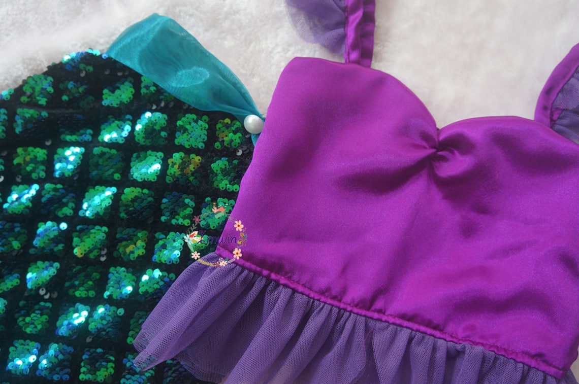 Girl Mermaid Costume Mermaid Birthday Outfit Mermaid Outfit Etsy