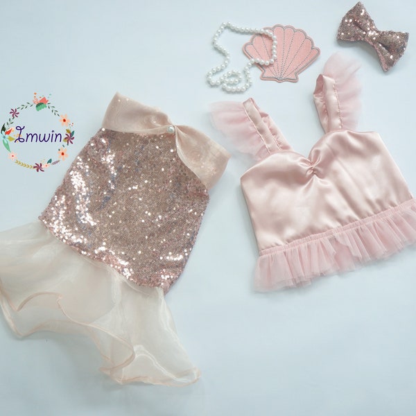 Mermaid costume Girls mermaid outfit Toddler girl mermaid Kids Halloween costumes Baby mermaid Rose gold mermaid