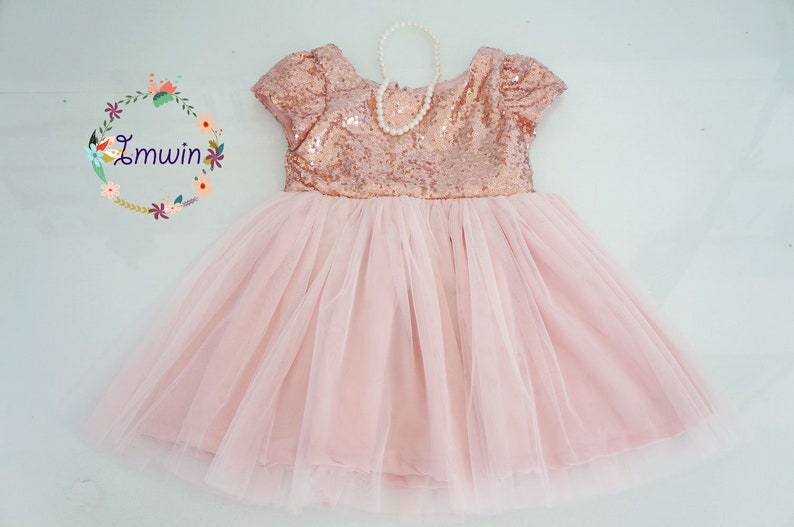 Blush Rose Gold Flower Girl Dress Special Occasion Dress Etsy