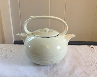 Halls Twinspout teapot, 1938 white collectible kitchen decor, cottage decor, farmhouse decor