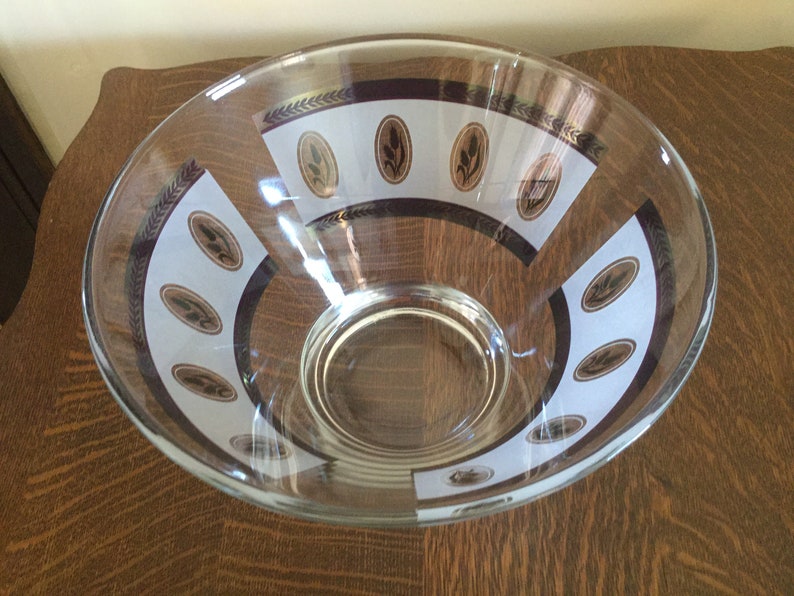 punch bowl mid Century bowl Vintage Hazel Atlas Salad Bowl