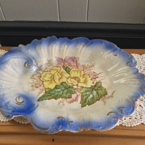 Rare antique La Francais porcelain platter, French China Co. 1898-1899, French country antique