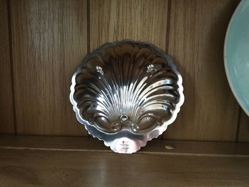 Vintage potpourri dish Sheffield Reproduction Silver shell Etsy