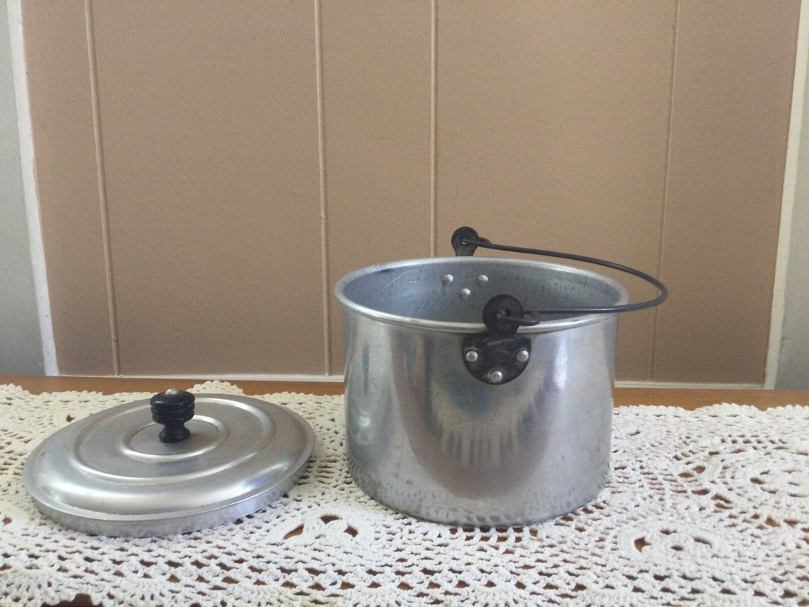 Wearever aluminum pot with lid small bail handle Etsy