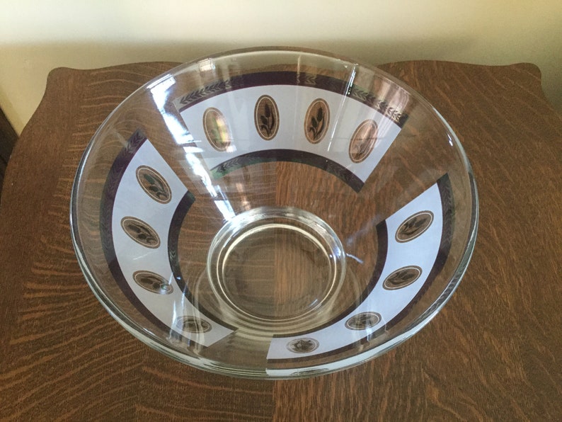 punch bowl mid Century bowl Vintage Hazel Atlas Salad Bowl