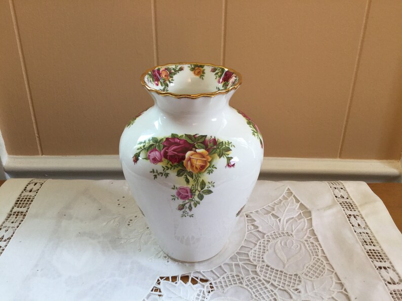 Royal Albert Old Country Roses Vase English Bone China Vase Etsy
