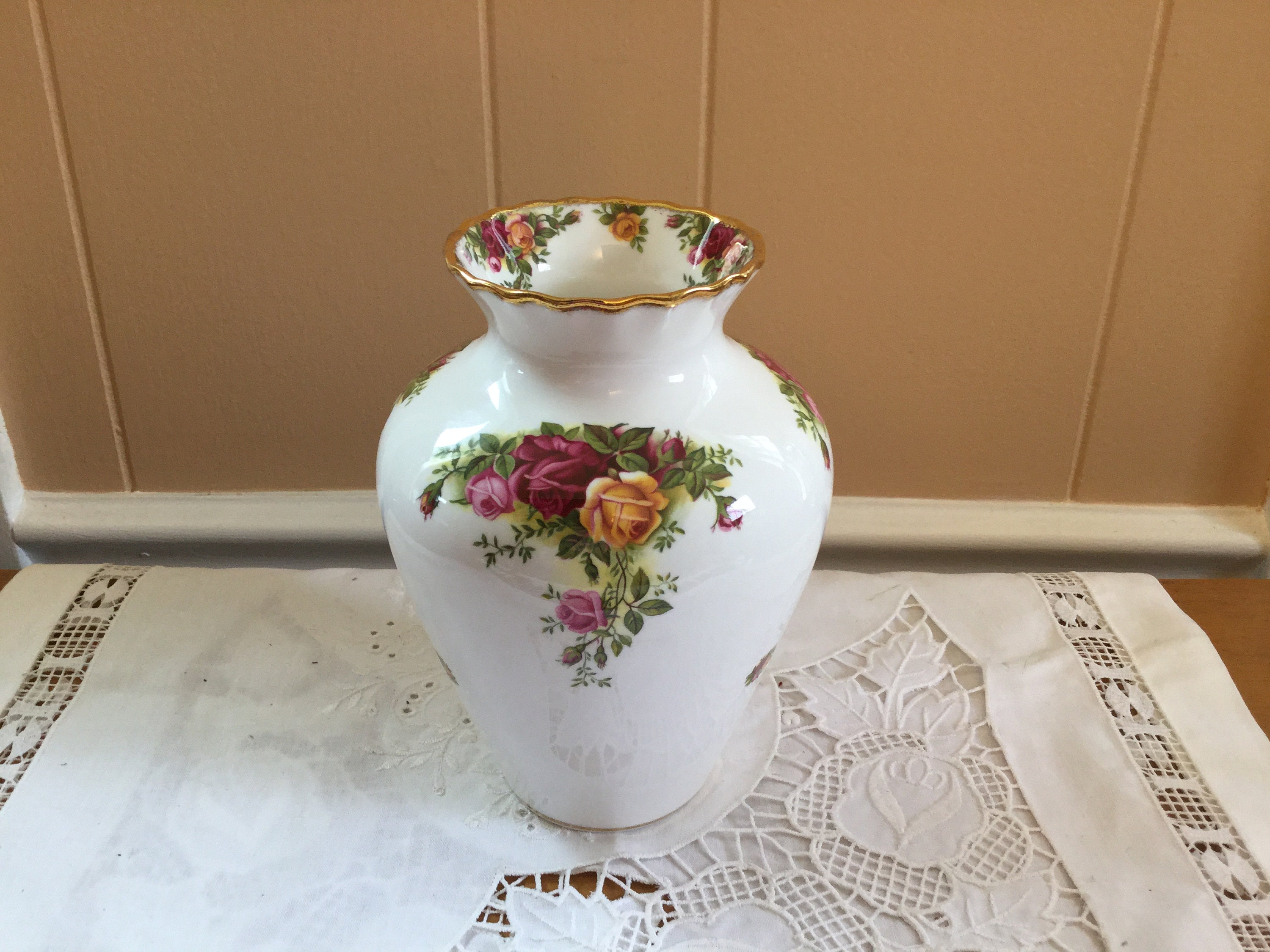 Royal Albert Old Country Roses Vase English bone china vase Etsy
