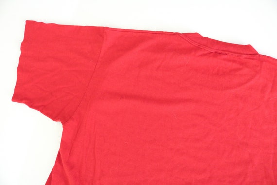 1980s-90s ASL "John" Cherry Red Tee - image 9