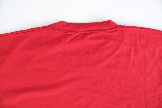 1980s-90s ASL "John" Cherry Red Tee - image 7