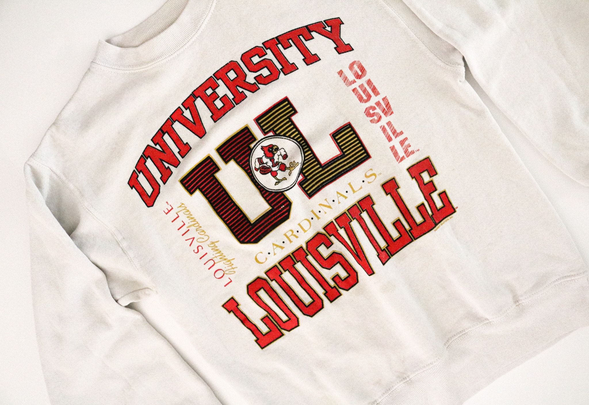 Lids Louisville Cardinals Youth Scoop & Score Pullover Sweatshirt - White