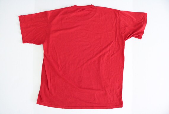 1980s-90s ASL "John" Cherry Red Tee - image 8