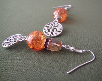 Earrings "autumn tree"