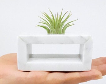 Minimalist Decor Planter, Mini Planter, Minimalist Office Decor, Minimalist Gift for Her, Marble Decor, Air Plant Holder, Air Plant Gift