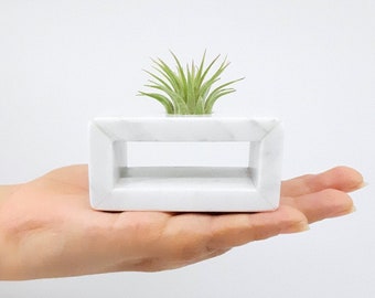 Minimalist Decor Planter, Mini Planter, Minimalist Office Decor, Minimalist Gift for Her, Marble Decor, Air Plant Holder, Air Plant Gift