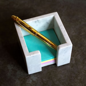 Sticky Note Holder, Marble Office Desk Accessories, Stones Available
