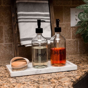 Marble Sink Caddy Rectangle, Calacatta Gold, Carrara, Custom Sizes