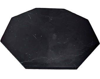 Vanity Tray in Black Marble - Geometric Nero Marquina Marble Tray, Makeup Jewelry Tray, Modern Marble Decor, Customizable in Various Stones