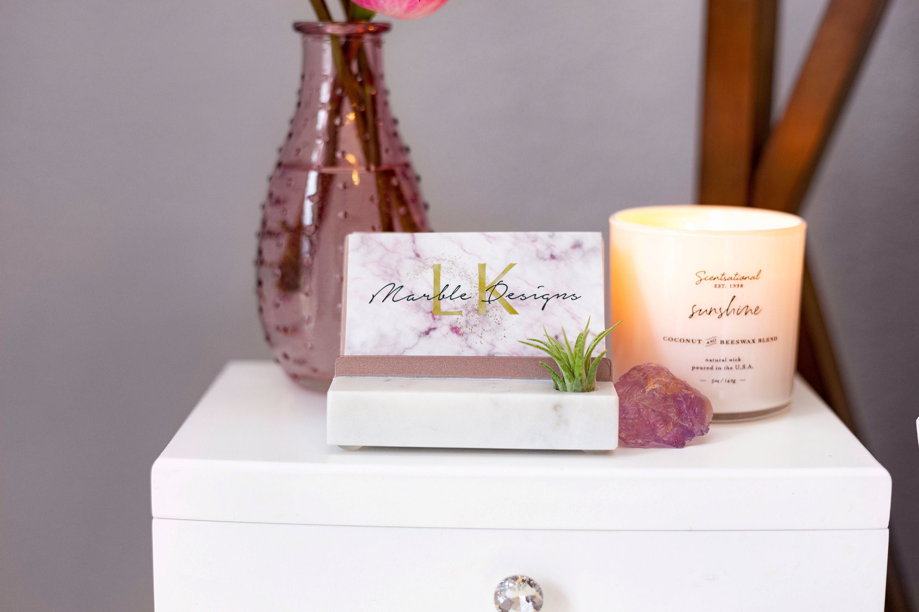 Business Card Holder Rose Gold Office Decor Business Card Etsy Australia