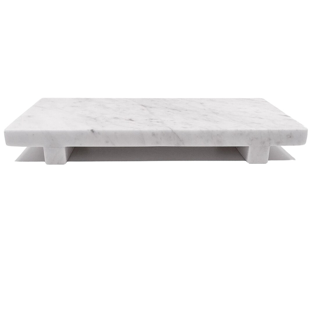 Ceramic Riser Tray Rectangle Marble Riser Tray, Elevated Pedestal Stand, Modern Display Platform ...