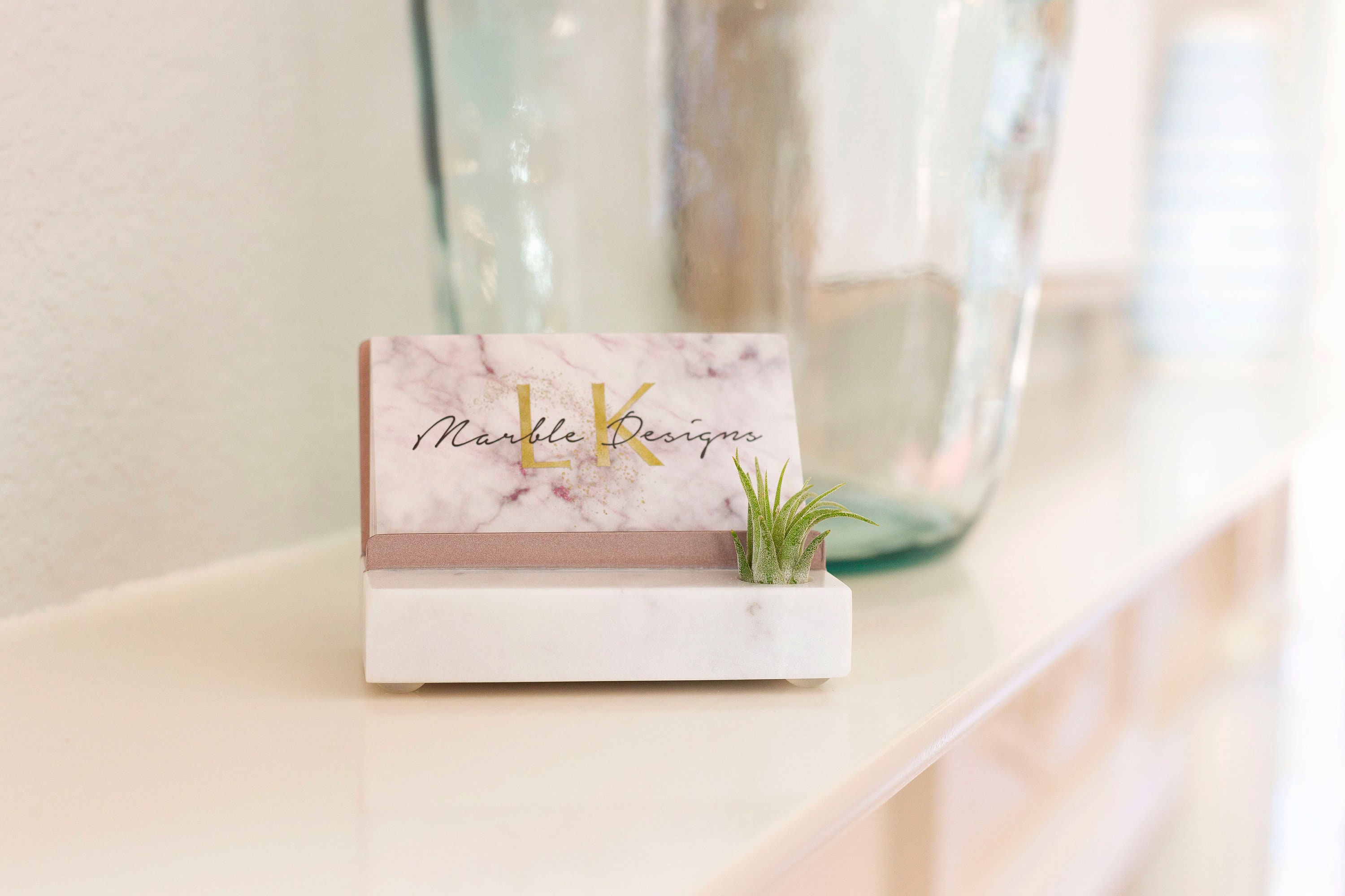 Business Card Holder Rose Gold Office Decor Business Card Etsy Australia