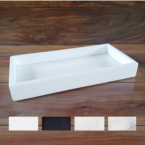 Countertop Tray White Oak Tray Pedestal Tray Kitchen Counter Tray Bathroom  Vanity Tray Wooden Tray 