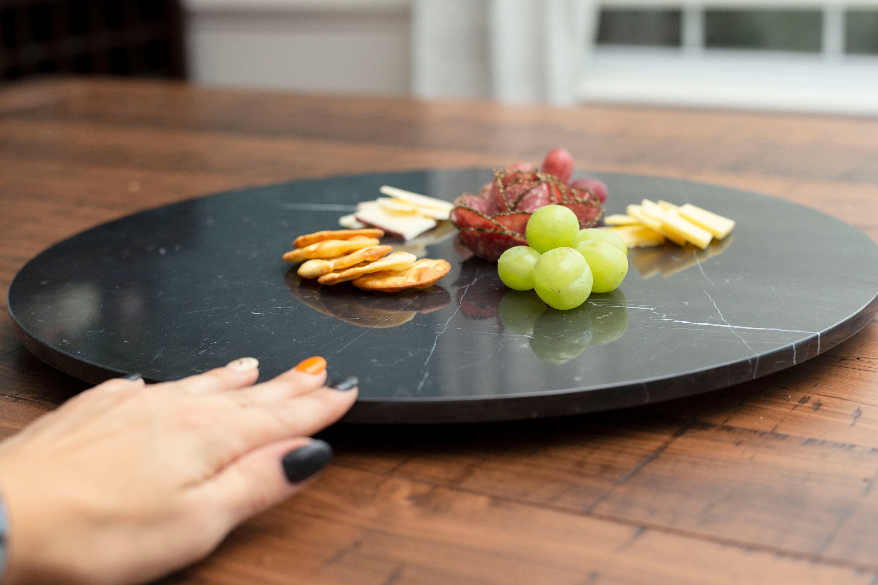 Black Marble Lazy Susan Turntable Black Marble Lazy Susan Etsy Australia