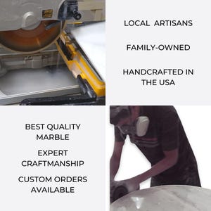 A behind-the-scenes look at the meticulous craftsmanship involved in creating marble trays. Handcrafted in the USA by skilled local artisans, this family-owned business uses the finest quality marble for every piece.