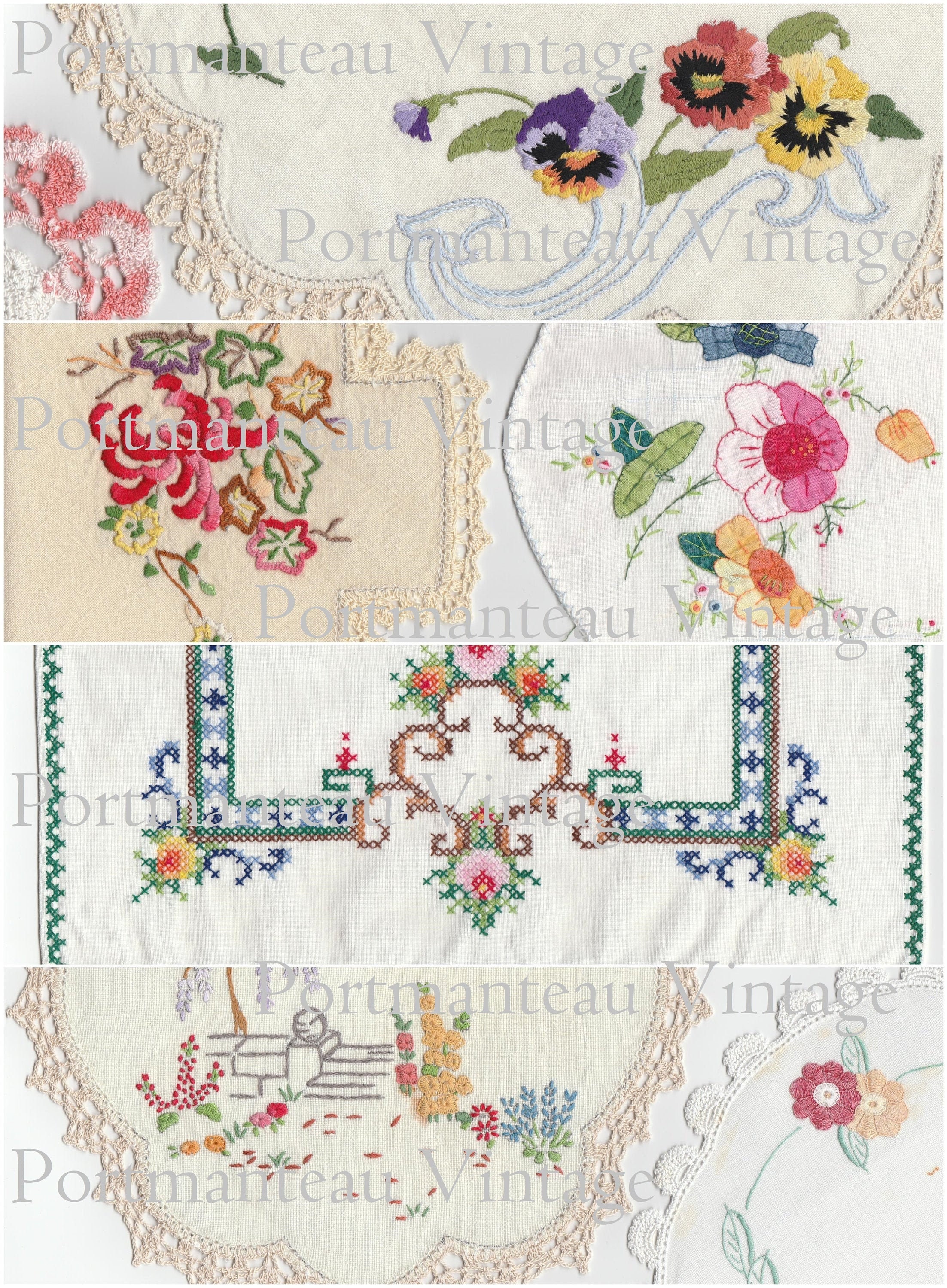 12 Printable Doilies,vintage Digital Doilies Kit,downloadable Doilies ...