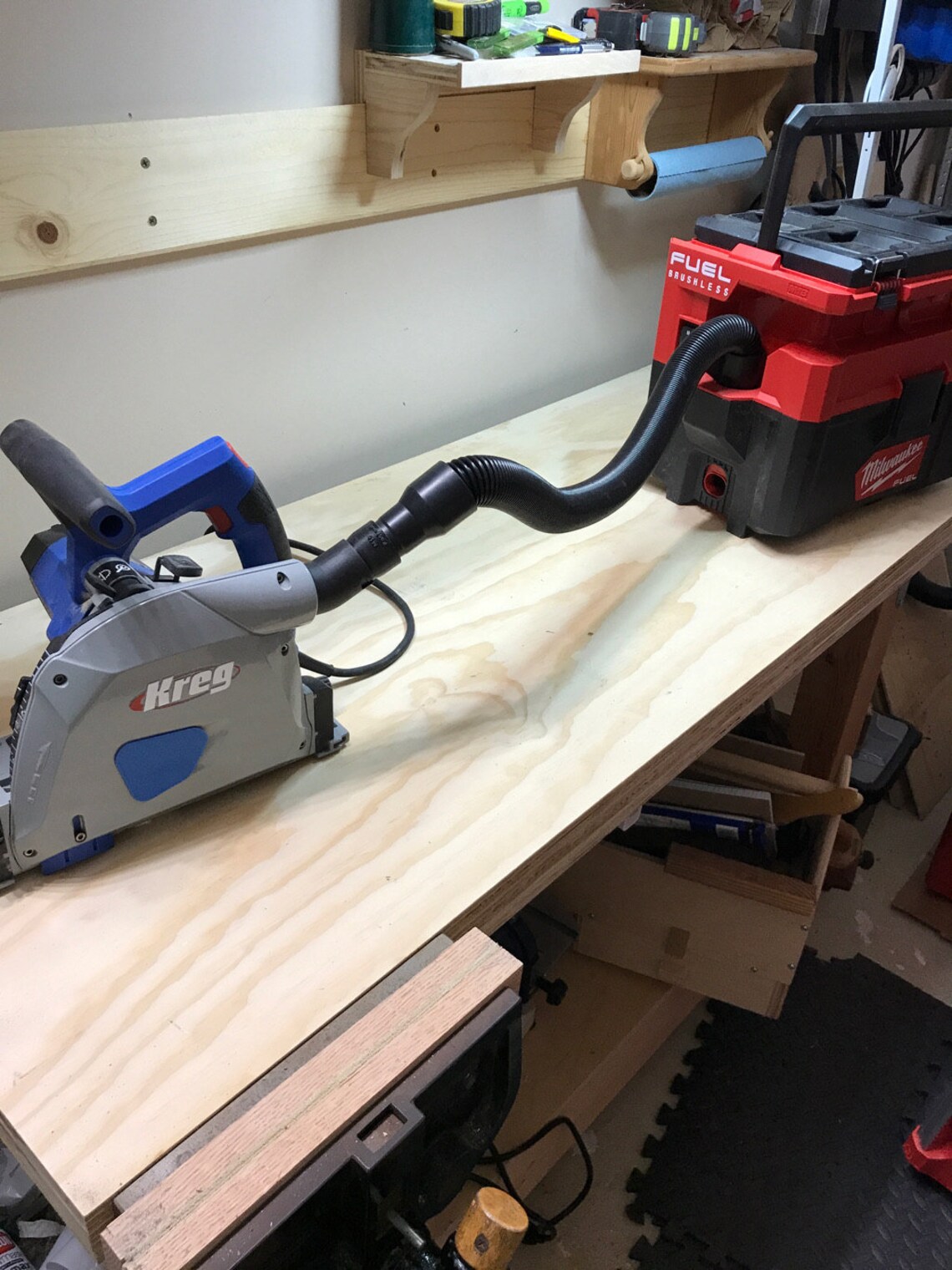 Milwaukee M18 Packout Vacuum to Kreg Track Saw Vacuum Hose Adapter Etsy